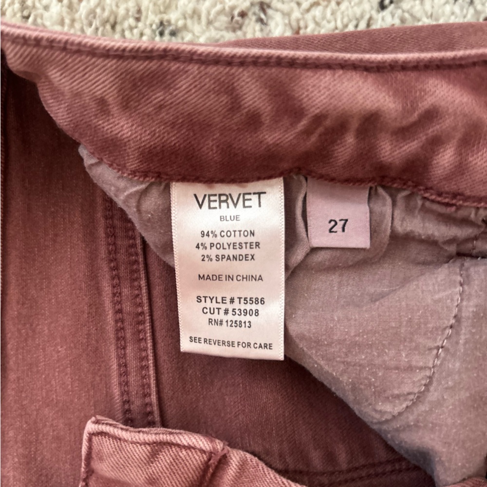 VERVET BY FLYING MONKEY Women's Mauve Ankle Jeans